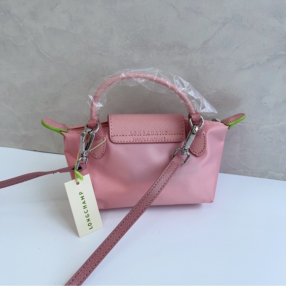Longchamp Crossbody Bag in Pink with Green Details - Picture 8 of 9